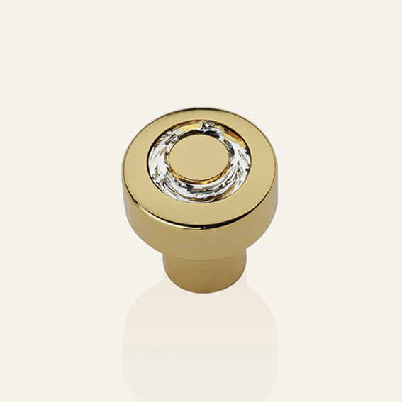 Cabinet knob Linea Calì Cosmic Crystal OZ with Swarowski® gold plated
