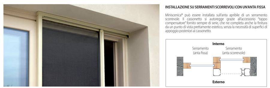 Miniscenica Bettio installation on sliding doors