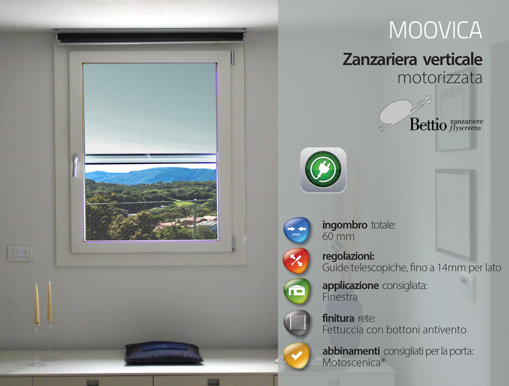 moovica Bettio mosquito motorized card windowo