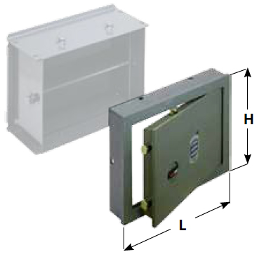 Front Safe with Electronic dialer explaining what measures