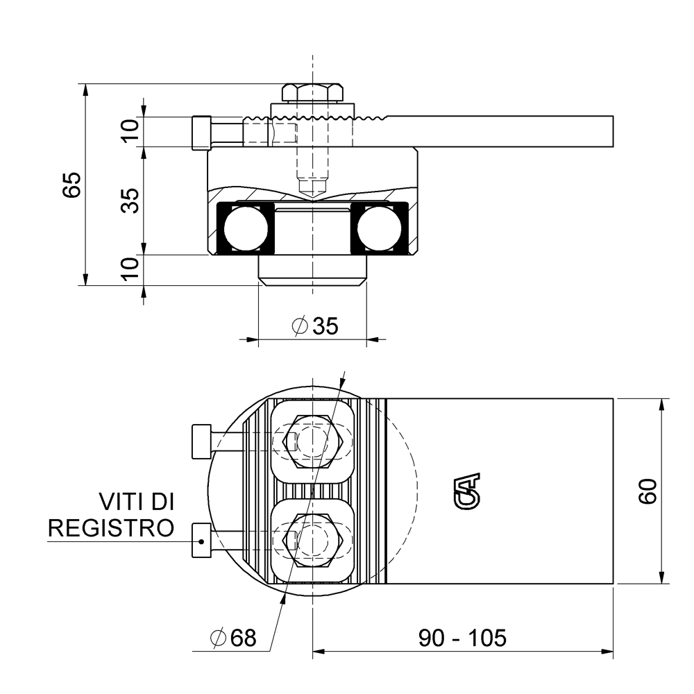 combiarialdo swing gate hinge