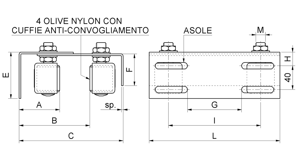 combiarialdo guide bracket sliding gates