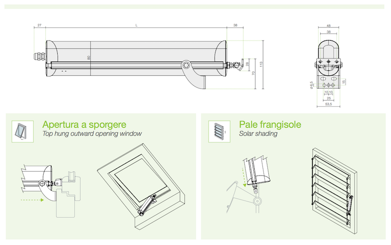 Raywin R45 spindle actuator Comunello