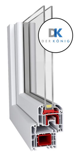 DK400 window in pvc profile