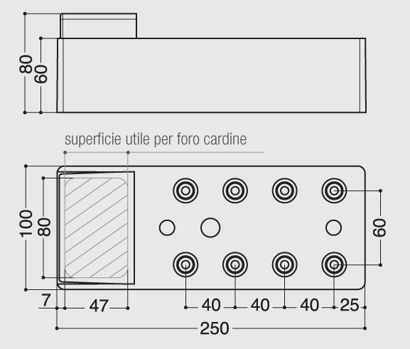 Mounting element Cardini