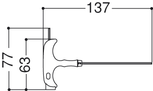 Key for hexagonal screw