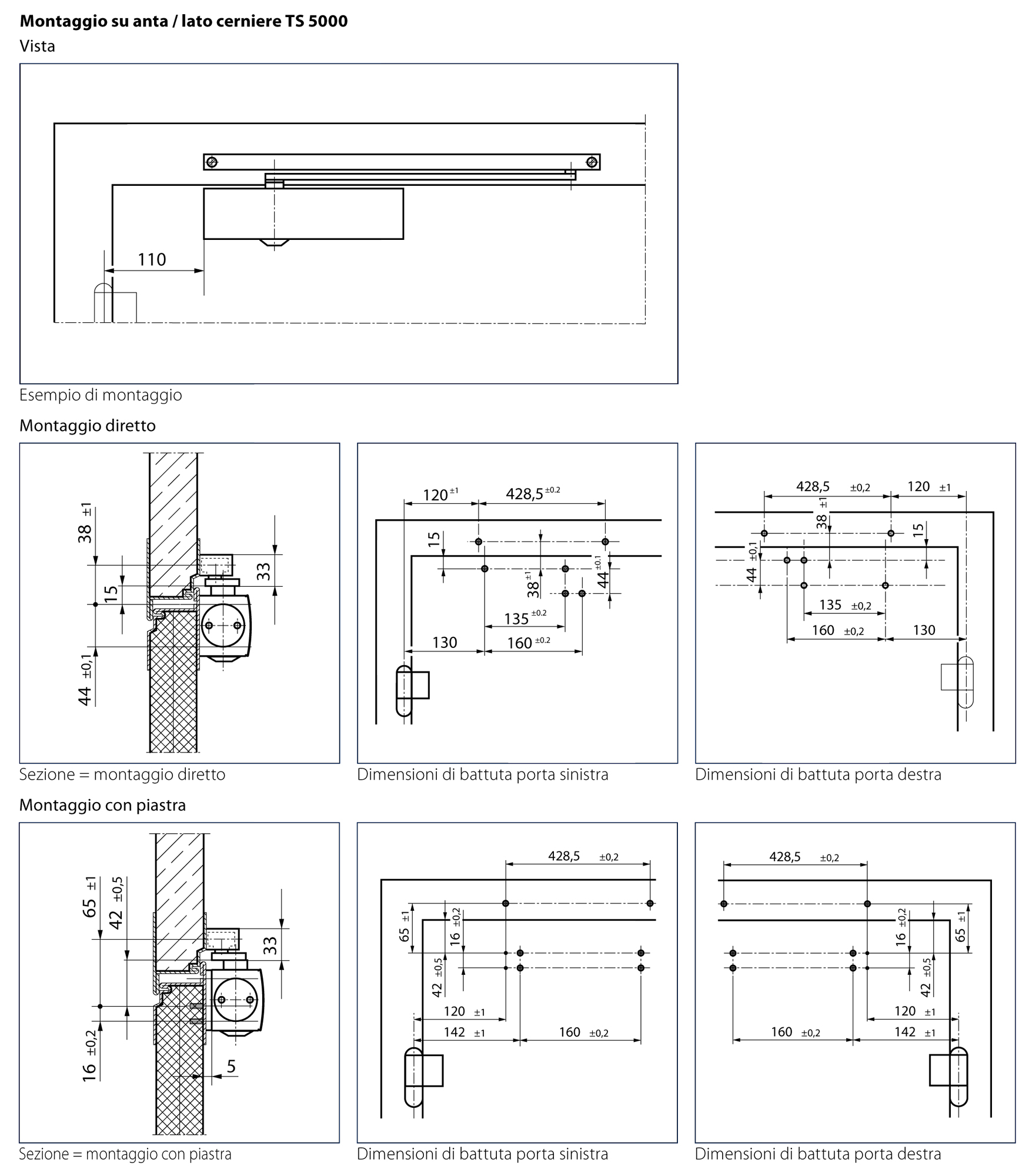 Mounting 5000 1 GEZE closers