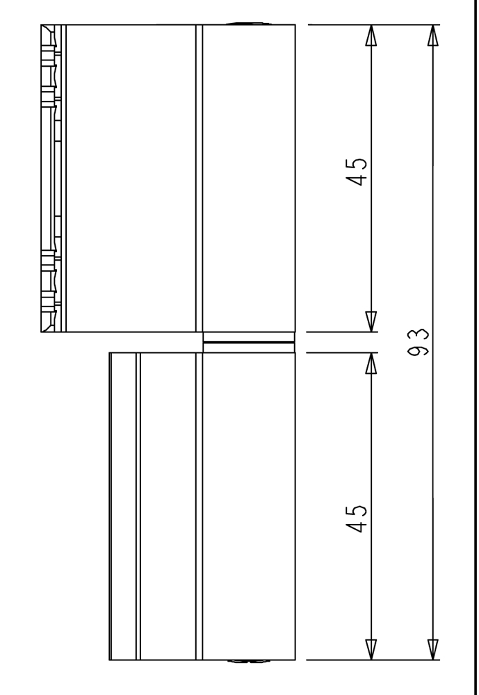 Giesse Hinge Flash Base European Chamber Aluminium