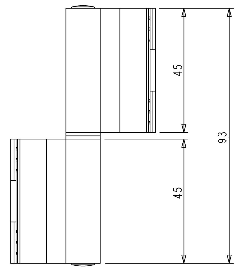 Giesse Hinge - Flash Base Third Door - Series R40 R40TT R50TT