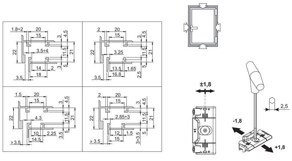 Giesse meeting Adjustable Single Series R Silver Plus