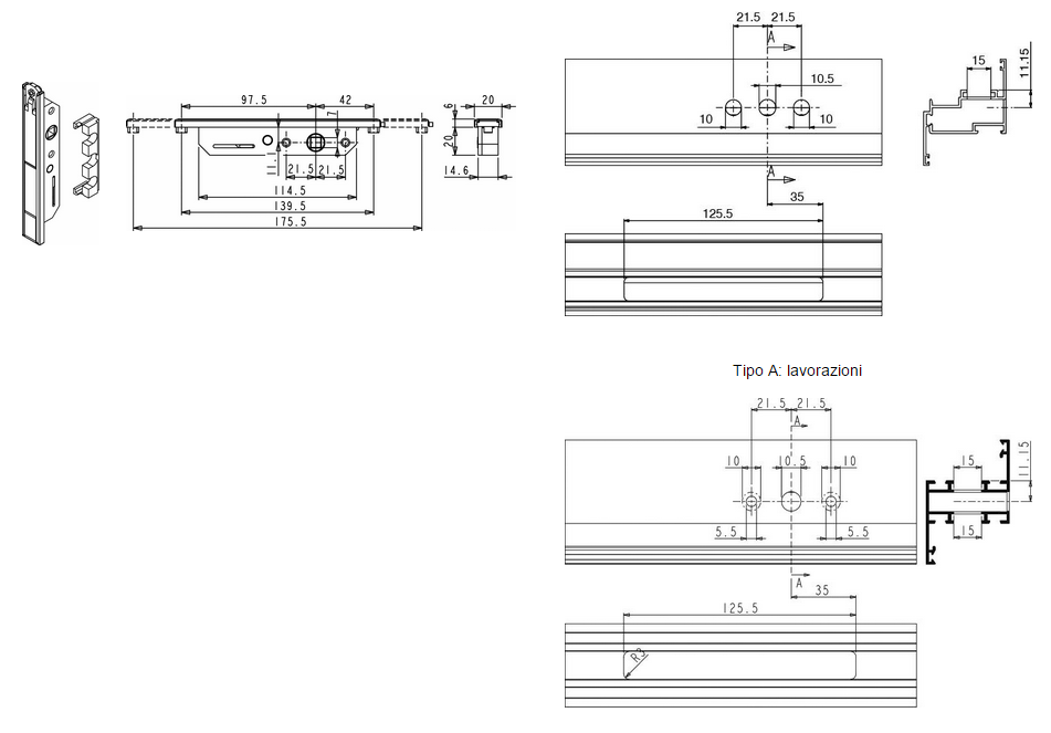 Internal handling bidirectional hammers giesse