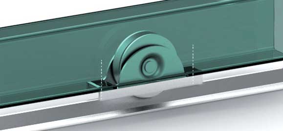 wheel for sliding gate with internal support