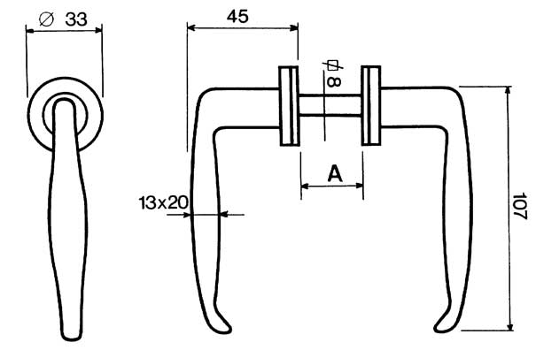 handles for metallic doors