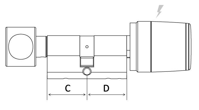 libra iseo standard electronic cylinder reader knob