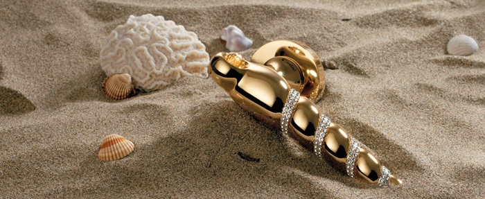 Shell Mesh handle with Swarovski Linea Calì