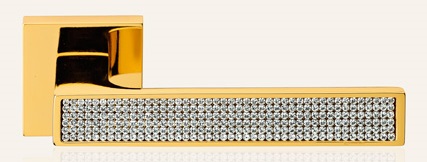 Zen Mesh Linea Calì Handle - Pure Gold - for Door on Rosette Maniglia Zen Mesh Linea Calì - Oro Zecchino - per Porta su Rosetta