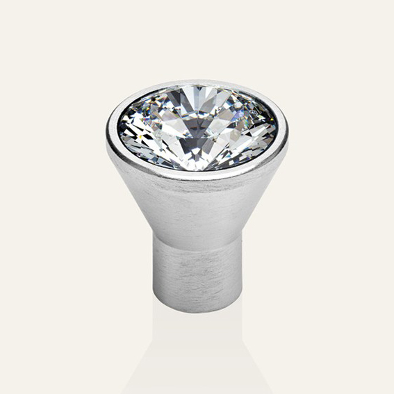 Cabinet knob Linea Calì Crystal Diamante CS with Swarowski® satin chrome