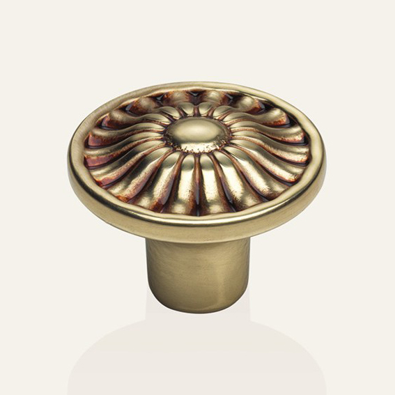 Vintage cabinet knob Linea Calì Crystal Daisy PB in french gold