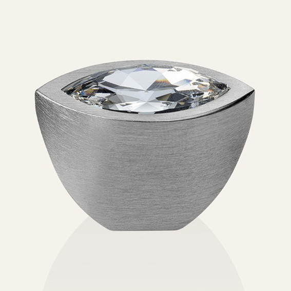 Cabinet knob Linea Calì Elipse  Crystal PB with Swarowski® satin chrome
