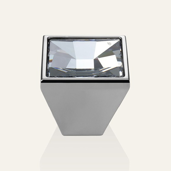 Cabinet knob Linea Calì Mirror PB with crystals Swarowski® polished chrome