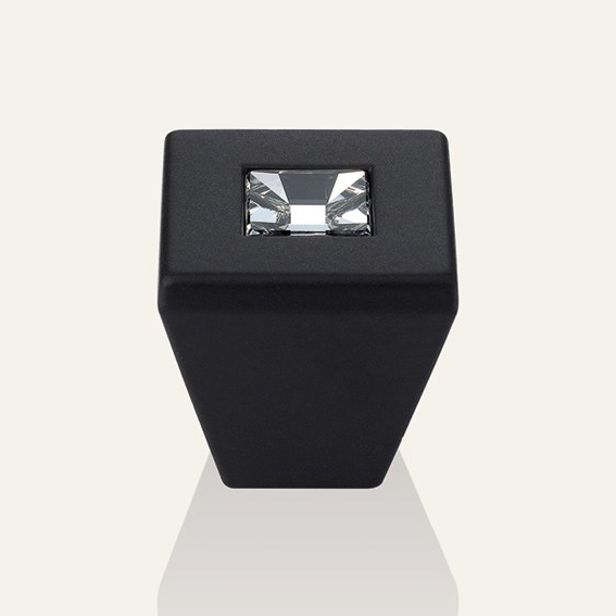 Cabinet knob Linea Calì Reflex PB with crystals Swarowski® matt black