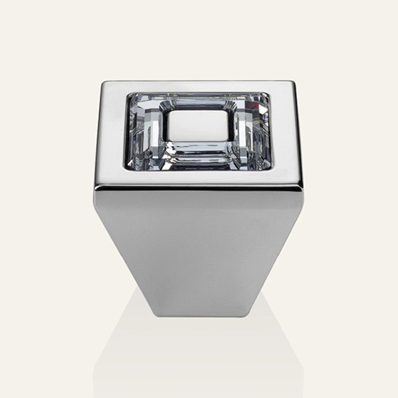 Furniture knob Linea Calì Ring Crystal PB with crystals Swarowski® polished chrome