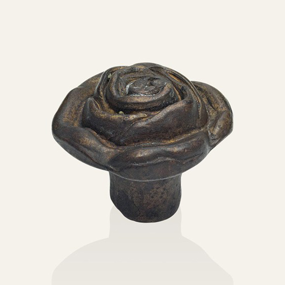 Classic cabinet knob Linea Calì Rose PB with aged brass finishing