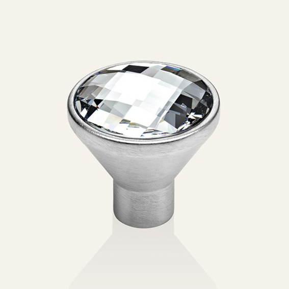 Cabinet knob Linea Calì Veronica PB with crystals Swarowski® satin chrome