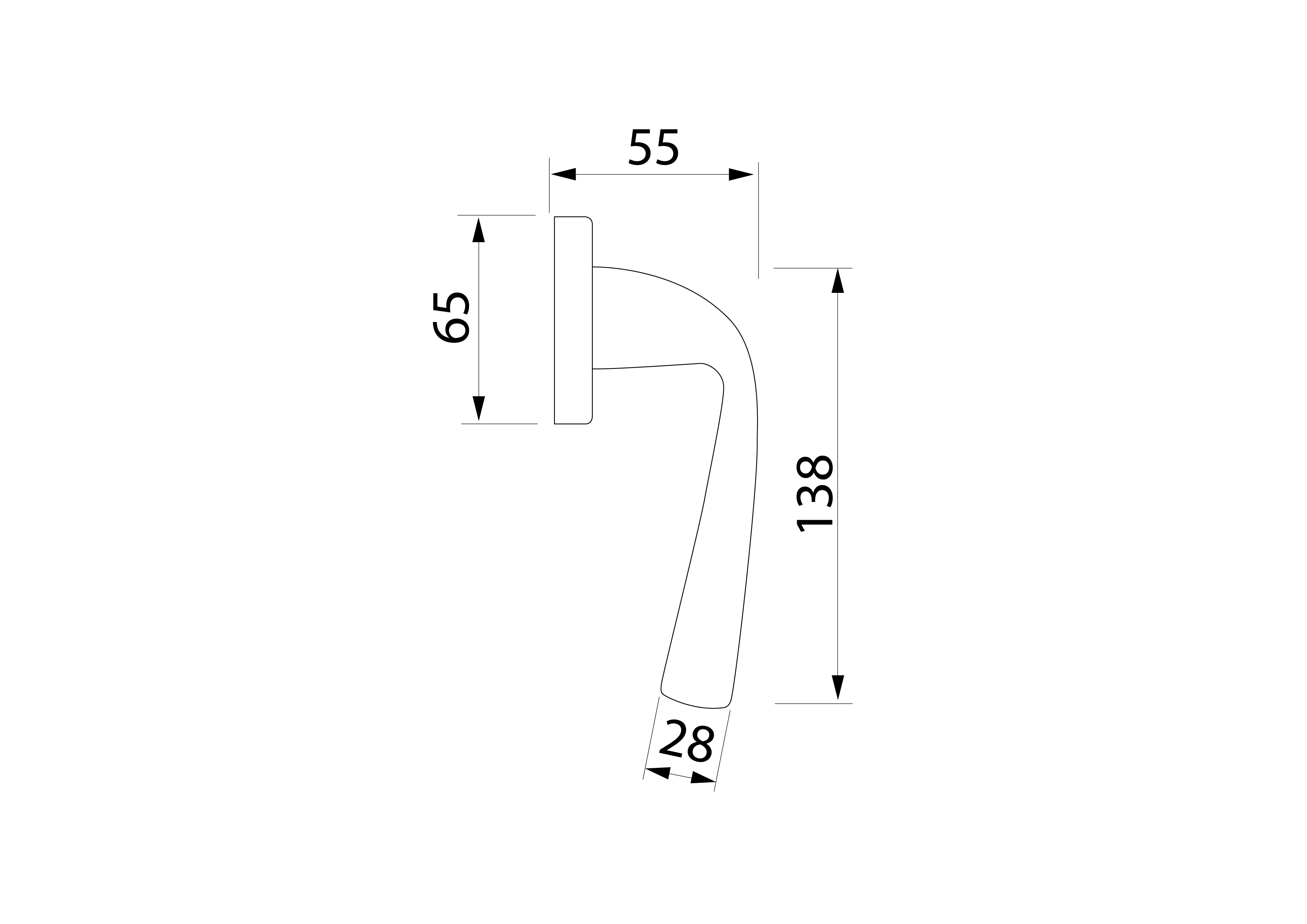 Le Mans Manital Design Window Handle Le Mans Manital Maniglia per Finestra di Design