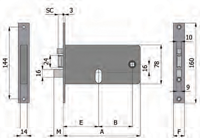 Deadbolt and latch Omec Features