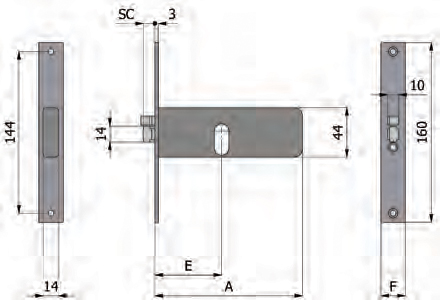 Latch not reversible Omec Features