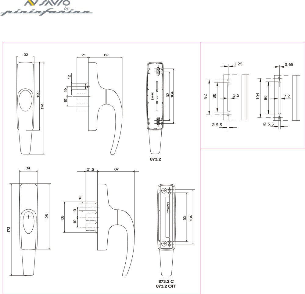 Cremonese Window Handle - Savio Manon Maniglia per Finestra Cremonese - Savio Manon