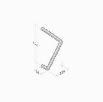 Maniglione in Alluminio estruso M18 pba misure