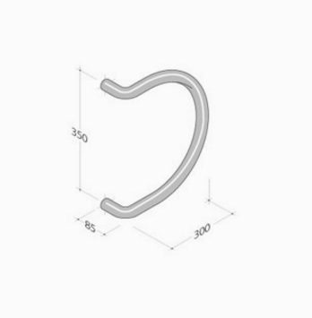 PVD-235 Pull handle in stainless steel PVD treatment 