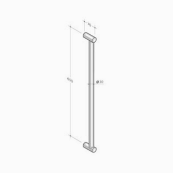 2CQ.621.0065 pba Pull Handle in Stainless Steel AISI 316L