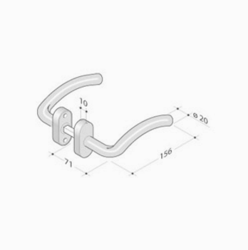 pba 2MM.026.0008 - Maniglia su rosetta ovale