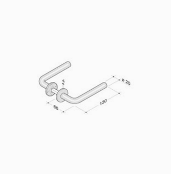 pba 2028T Pair of Lever Handles in Stainless Steel AISI 316L