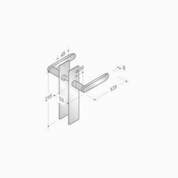 pba 2020/2001 Pair of Handles in Stainless Steel AISI 316L