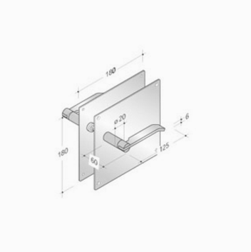 pba 2022/2001 Pair of Handles in Stainless Steel AISI 316L