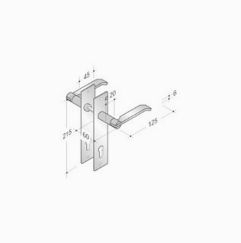 pba 2022/2001 Pair of Handles in Stainless Steel AISI 316L
