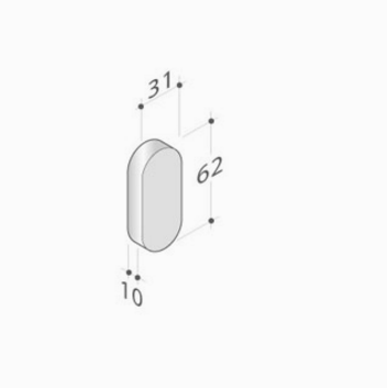 pba 28TU Pair of Escutcheons Nozzles in Stainless Steel AISI 316L