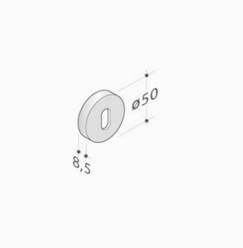 pba 28TU Pair of Escutcheons Nozzles in Stainless Steel AISI 316L