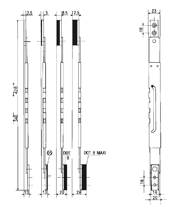 Opening Limiter Arm for Windows pba P70-AS2-P