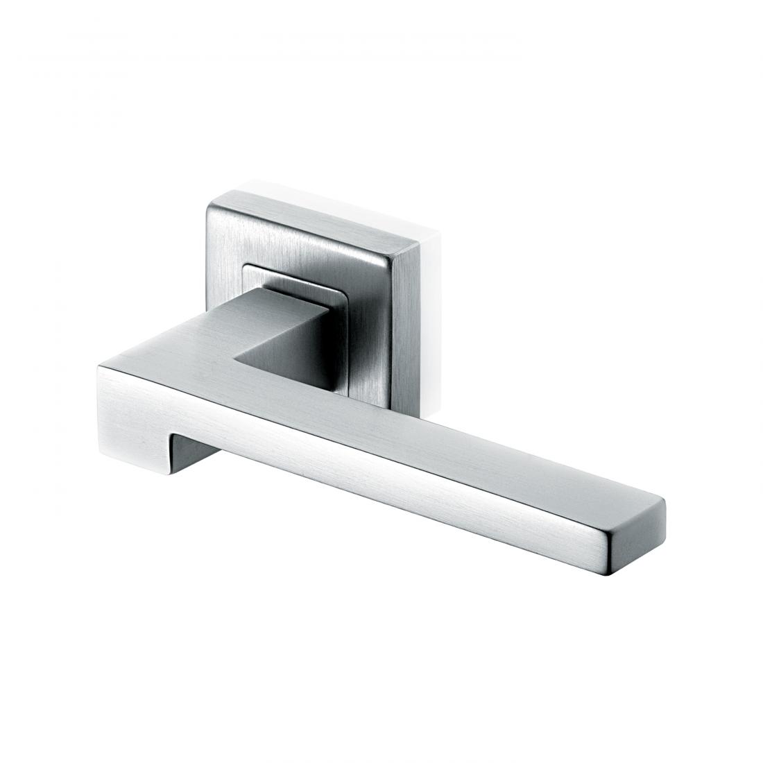 thumbnail image 2 of FORME Satin Chrome Square Interior Door Handle – Universal Fit For Bathroom, Bedroom, RV 2 of 6