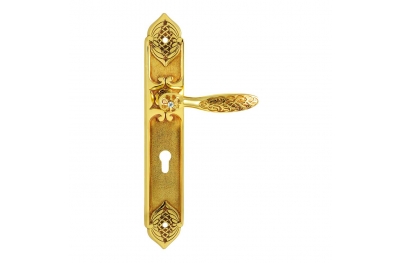 1060/1010 S Shamira Class Door Handle With Swarovski on Plate Frosio Bortolo Arab Style of Luxury