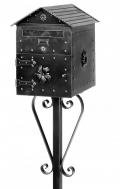 1084 Galbusera Scaffold Pole Mail and Bread Box Artistic Wrought Iron