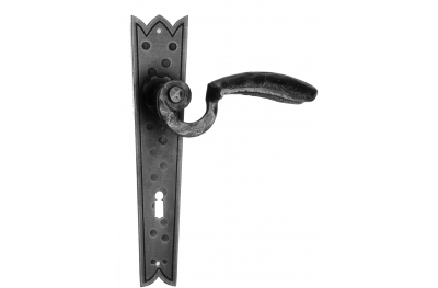 10 Galbusera Door Handle with Plate Artistic Wrought Iron