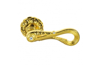 1125 S-8 Aquamarine Class Door Handle on Rose Frosio Bortolo Oriental Exotic Style