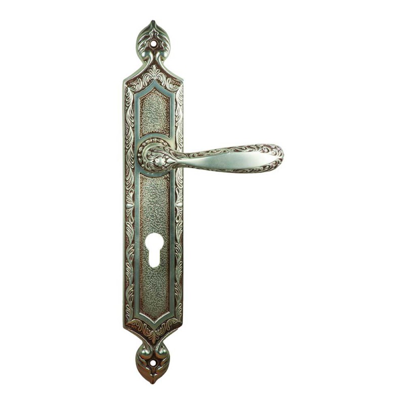 1140/1030 Amber Class Door Handle on Plate Frosio Bortolo of Italian Handicraft