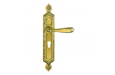 1140/1030 Amber Class Door Handle on Plate Frosio Bortolo of Italian Handicraft